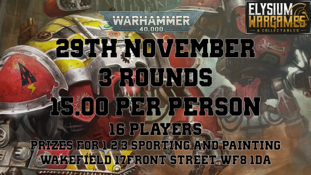 29TH November 3round RTT Warhammer 40k