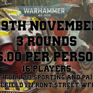 29TH November 3round RTT Warhammer 40k